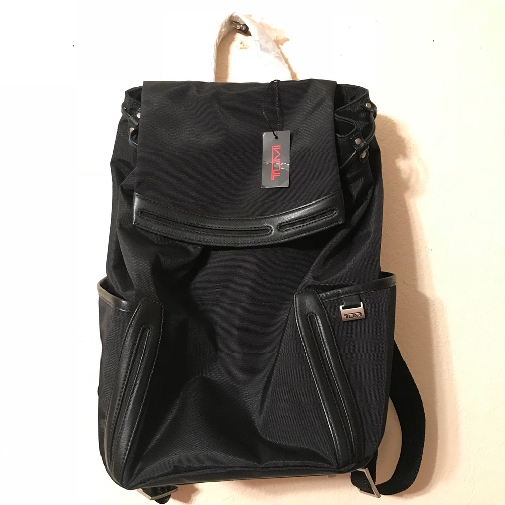 Tumi backpack carry on laptop bag black nylon